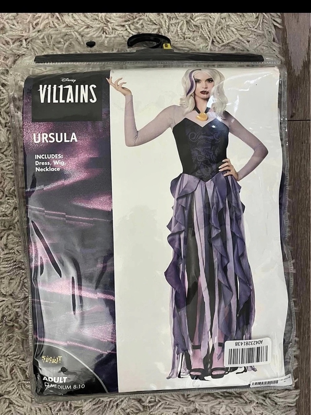 Spirit Halloween Disney Villains Adult Ursula Costume & Wig Purple & Black M (8-